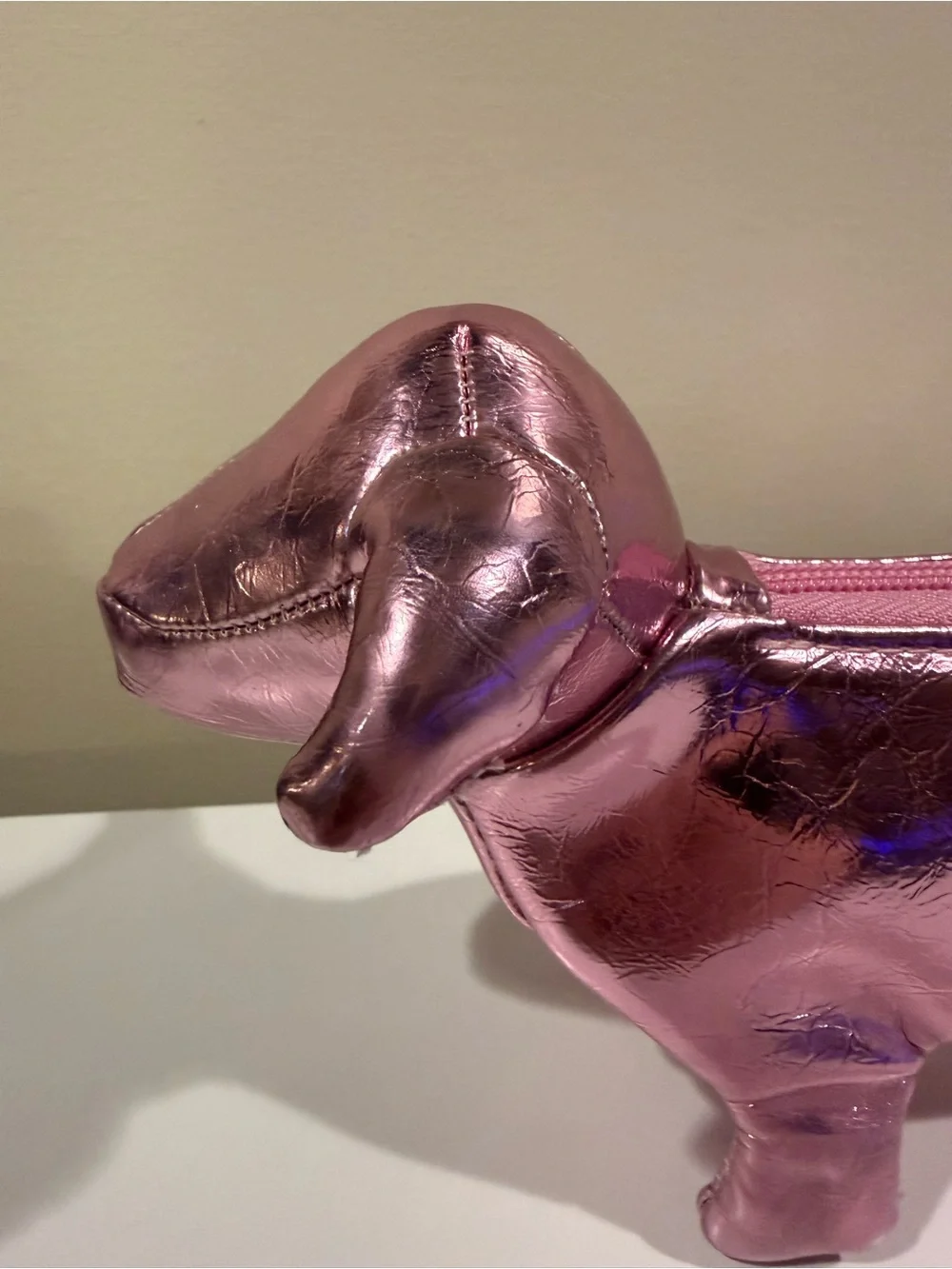 PINK Victoria’s Secret shiny pink dog makeup bag